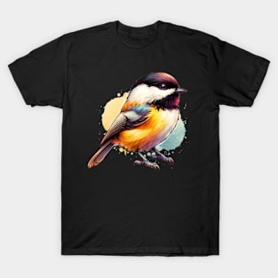 Watercolor Carolina Chickadee T-Shirt